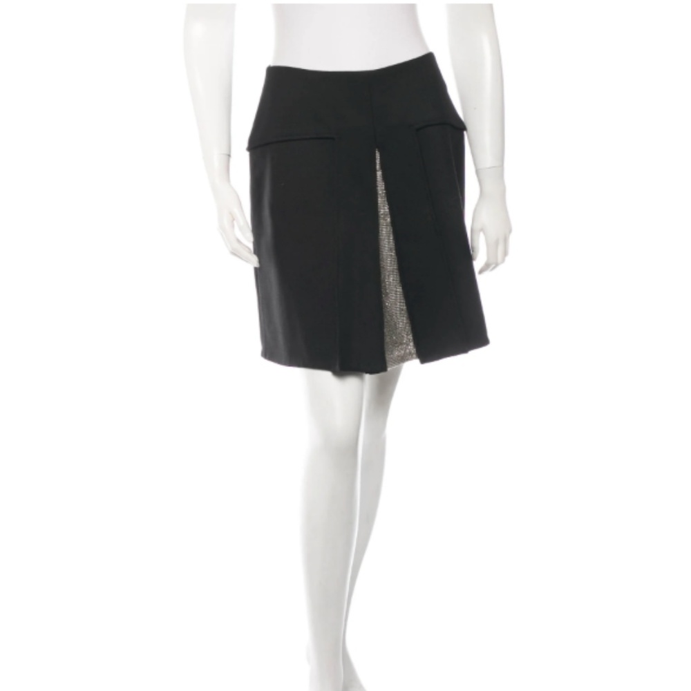 VERSACE Wool Paneled A-Line Skirt Size: S | US4, I